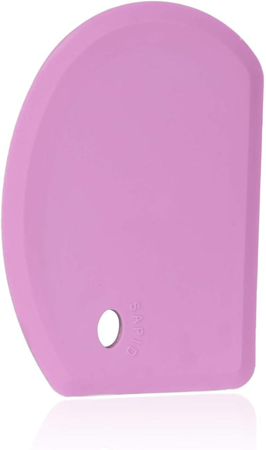 Sapid Silicone Bowl Scraper Flexible Curved Edge (5.98"×4.3"), Food Grade Bench Dough Scraper for Baking Sourdough Bread,