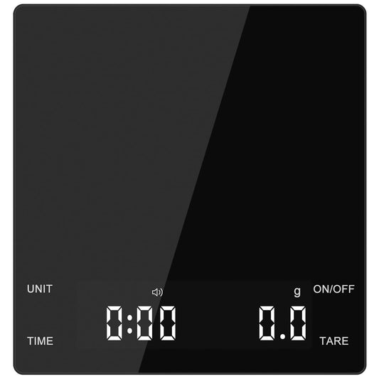 Coffee Espresso Scale with Timer, Kitchen Food Digital Matcha Scale, Rechargeable, Glass Mirror Design, for Barista,