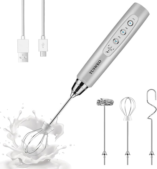 YUSWKO Handheld Milk Frother Wand for Coffee