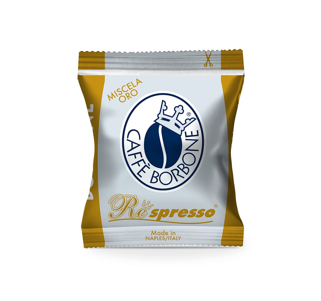 Caffè Borbone Miscela Oro Espresso Pods Compatible with Nespresso Original Machines, Dark Roast Gold Blend, 100 Count Espresso Coffee Pods