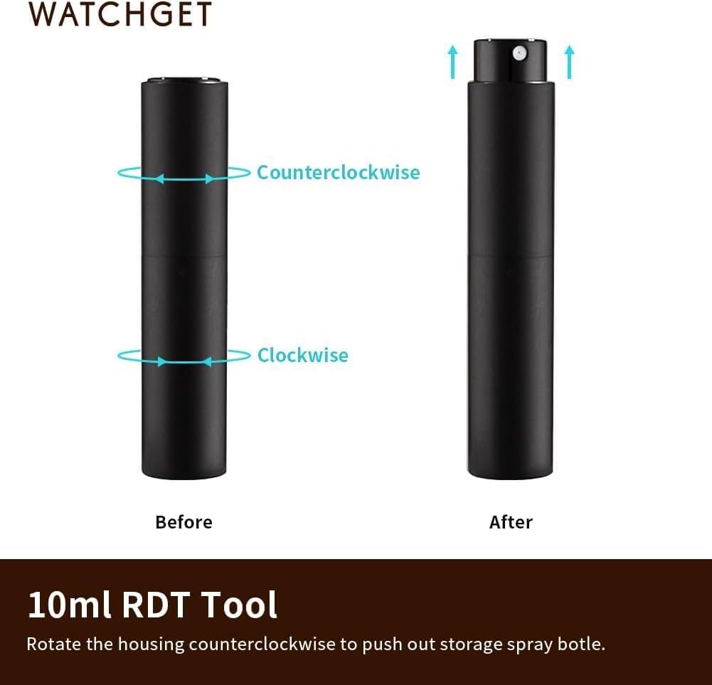 watchget Coffee Bean Dosing Cup &amp; RDT Spray Bottle Kit, Black | 10ml Static Reducing Sprayer; Ceramic Single Dose Tray for Coffee &amp; Tea;Espresso Brewing Accessory for Home &amp; Espresso Bars