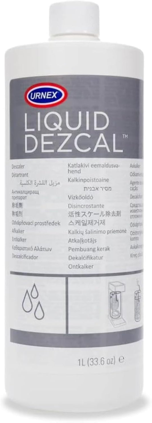 Urnex Liquid Dezcal Activated Descaling Solution - 33.6 Ounce (8 Uses) - For Use With Keurig 1.0/2.0, Home Coffee and Espresso Machines, Kettles, Garment Steamers