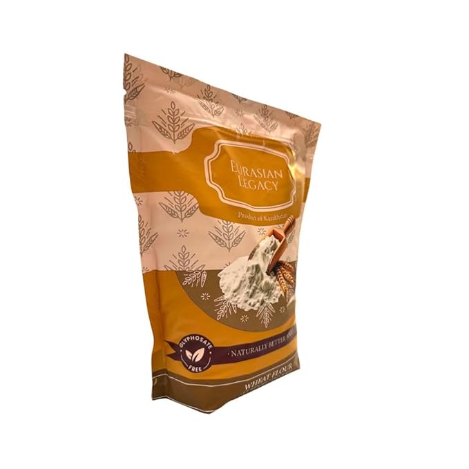 Eurasian Legacy Non-GMO, Unbleached, Glyphosate-Free, High-Protein Wheat Flour, Perfect for Bread & Baking, 3 lb