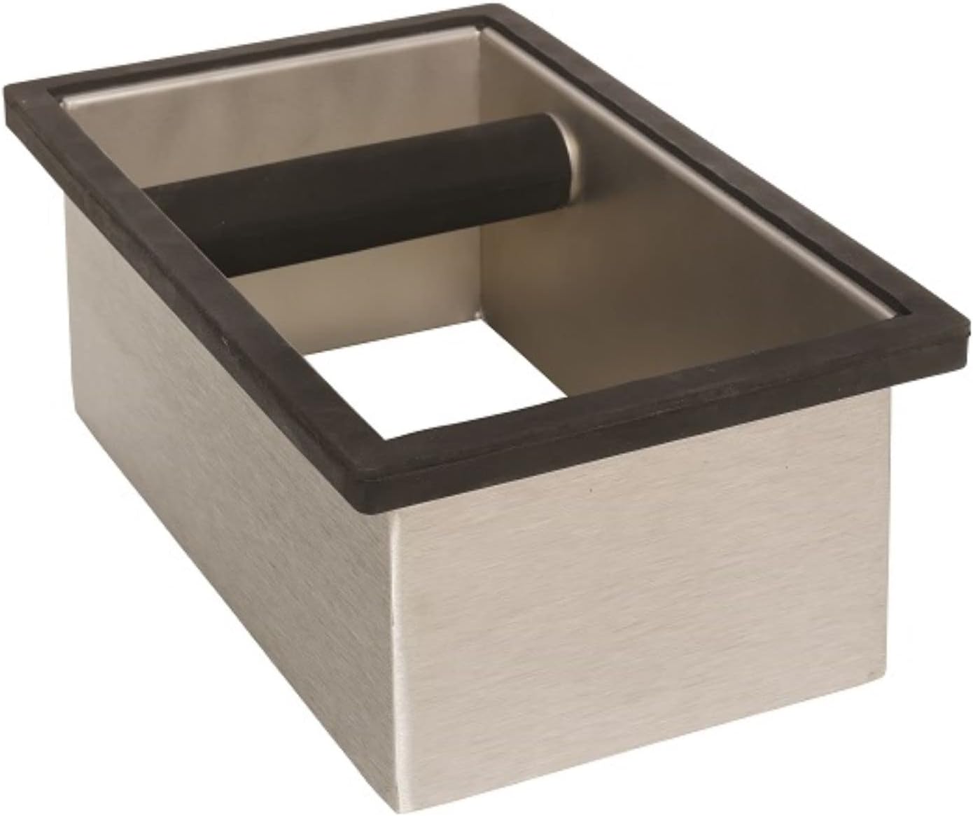 Rattleware Stainless Steel Open Bottom Knock Box Chute with Rubber Bar, 9in