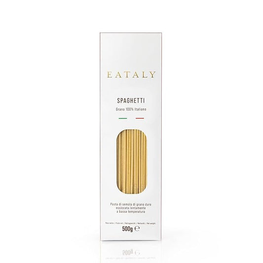 Eataly Italian Spaghetti Pasta Noodles - 500g (17 oz.) Box -Authentic Durum Semolina Wheat - Made in Italy- Dried Pasta for
