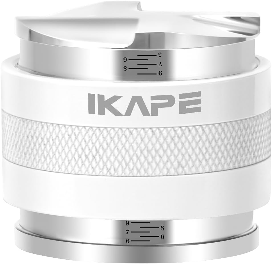 IKAPE Coffee Products, 58mm Coffee Distributor & Hand Tamper, Adjustable Depth Espresso Distributor 