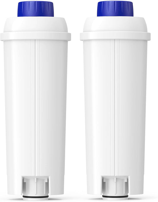 DLSC002 Water Filter Replacement For Delonghi Coffee Machine Filter | Activated Carbon Softener For De'longhi Magnifica evo, Dinamica, Eletta, ECAM, ESAM, ETAM, Bco410/420, Ec680/800, 2 Pack