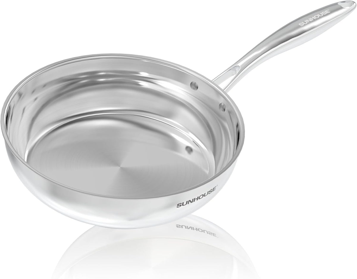 Sunhouse 8 Inch Stainless Steel Frying Pan Skillet