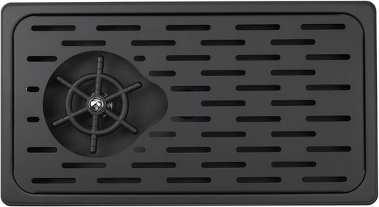 Pitcher Rinsers，Pitcher Washer, Espresso Washer And Spray, Drainage And Drip Tray, 304 Stainless Steel Bar Glass Washer Sink, Suitable For Home Kitchen, Hotel, Coffee Shop, Restaurant (Black)