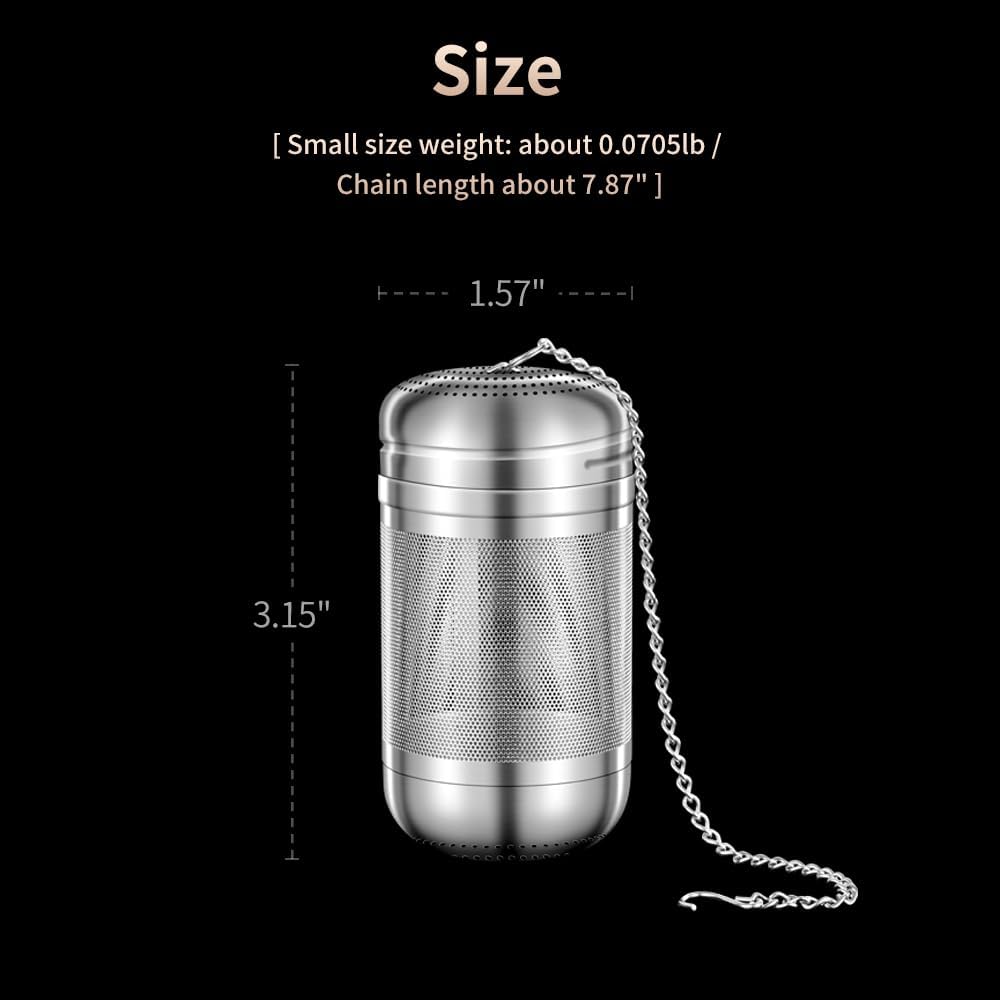 316 Stainless Steel Tea Infuser for Loose Tea &amp; Spice Infuser for Cooking, Extra Fine Mesh Tea Strainers, Steeper for Brew Tea, Spices &amp; Seasonings (1 Pack - Small)