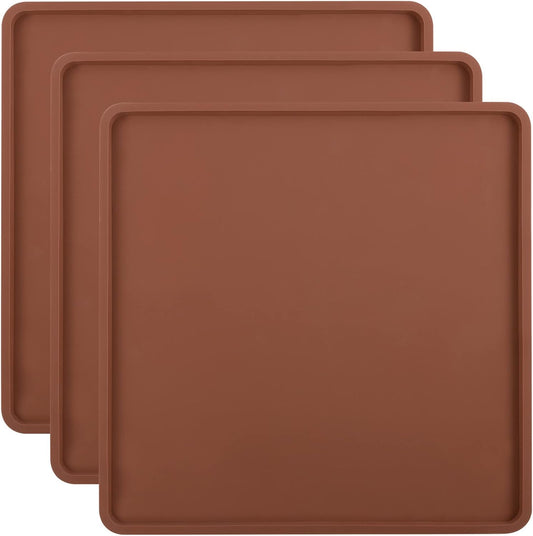 Aulock 3Pcs Silicone Food Dehydrator Sheets with Edge, Non-stick Tray Liner