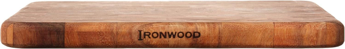 Ironwood Oslo End Grain Square Utility Cutting Board, 12 Inch Square Acacia Wood Cutting Board | Dice, Prep &amp; Serve | Great for Meat &amp; Veggies | Beautiful Acacia Wood | Knife Friendly End Grain Board | Charcuterie Board