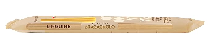 Pastificio Bragagnolo, Linguine 811 Bronze-Drawn, 100% Italian Pasta, Made with Durum Wheat Semolina Flour, Non GMO (1 Pound Bag) - Consistently al Dente.