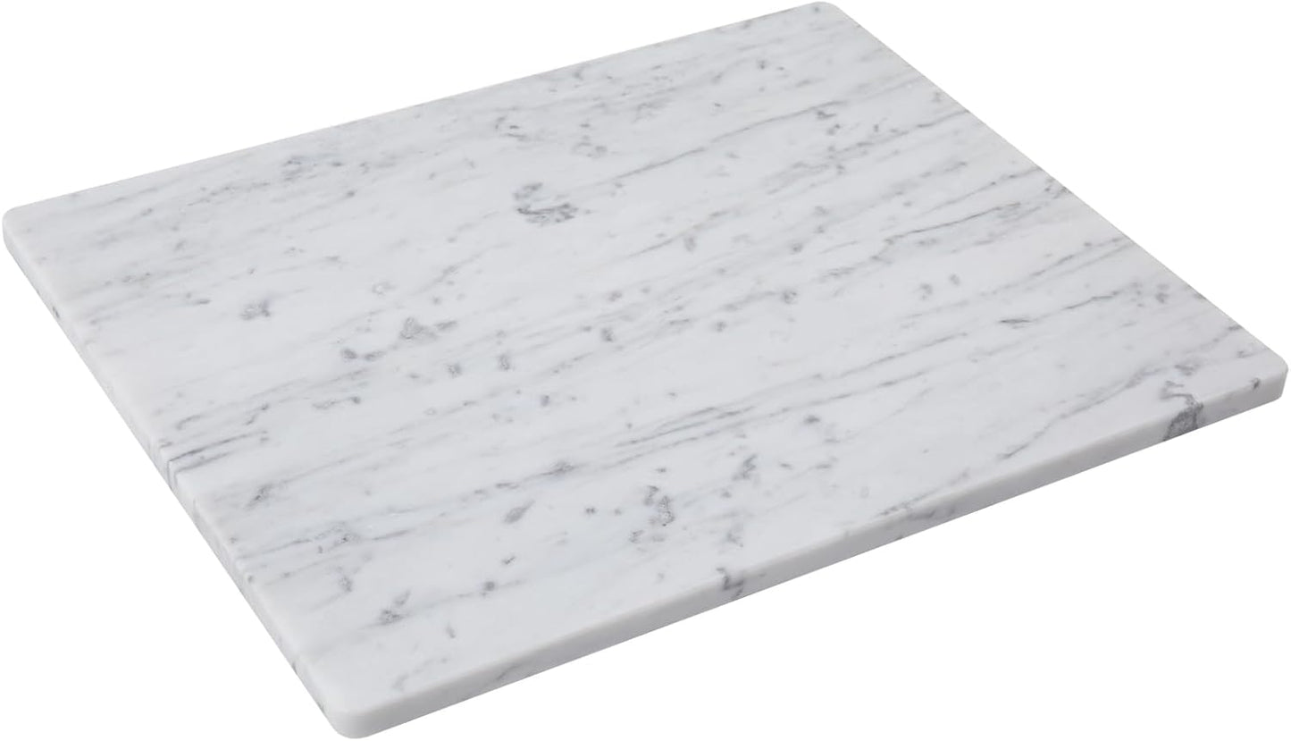Carrara White Marble Cutting Board, 16×20 Inch Marble Pastry Board