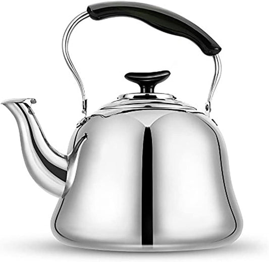 2L Whistling Stovetop Tea Kettle - Food Grade Stainless Steel Teapot with Fast Boil, Wide Mouth, Anti-Scalding Handle, Ideal