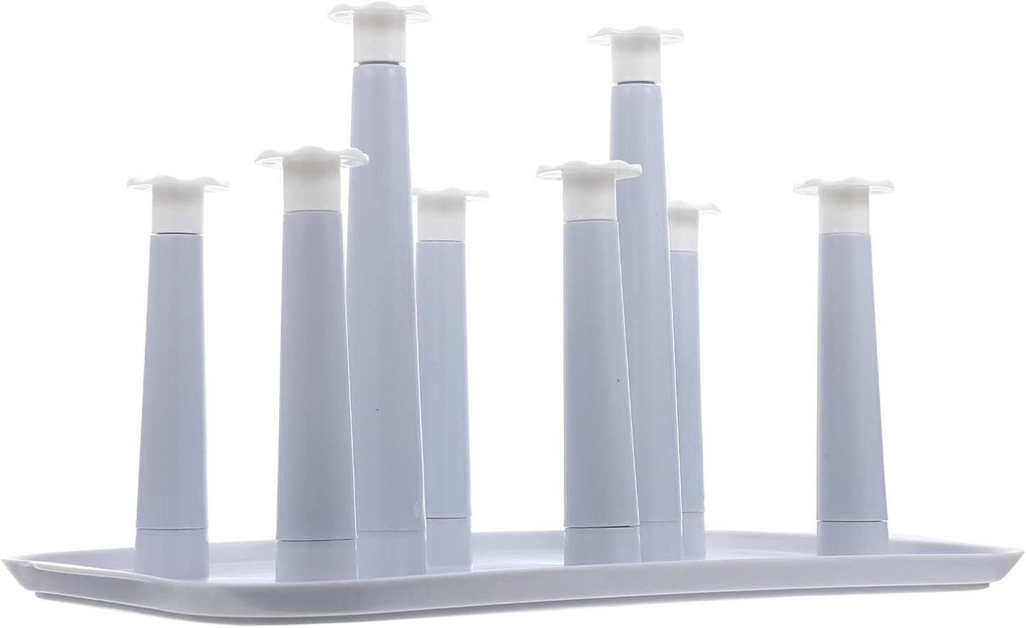 Hemoton Cup Drying Rack with Draining Design 12.6X7.9X7.1 Inch Space-Saving Household Glasses Holder and Water Bottle Stand for Kitchen Counter Organization
