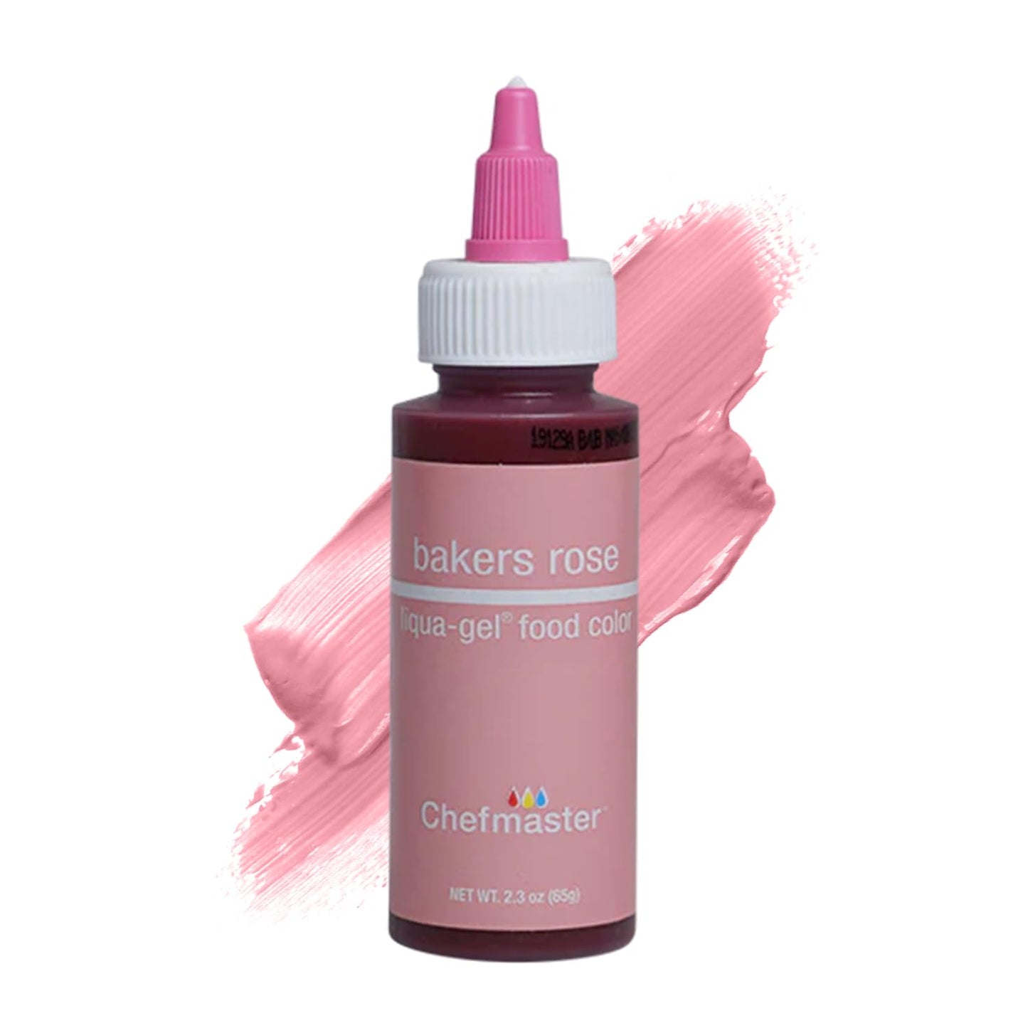 Chefmaster Bakers Rose Liqua-Gel® Food Coloring | Vibrant Color | Professional-Grade Dye for Icing, Frosting, Fondant | Baking &amp; Decorating | Fade-Resistant | Easy-to-Use | Made in USA | 2.3 oz