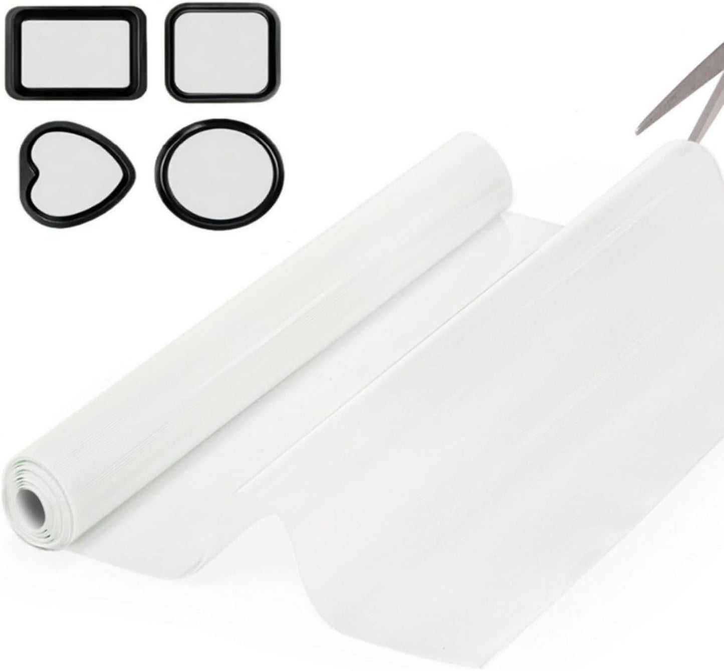 Covzoe Silicone Baking Mat Roll, 15.7 In x 8 FT Non-Stick Pastry Mat | Cut to Any Size, Heat Resistant Food Grade Silicone Dough Rolling Mat, Reusable Air Fryer Liner for Pie Crust, Pizza Cookies