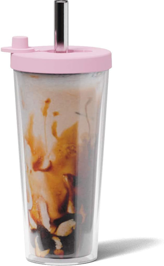 Dodoko Reusable Boba Cup and Straw Boba Tea Cup Bubble Tea Cup Reusable Iced Coffee Cup Cold Coffee Cup Smoothie Cup with Lid