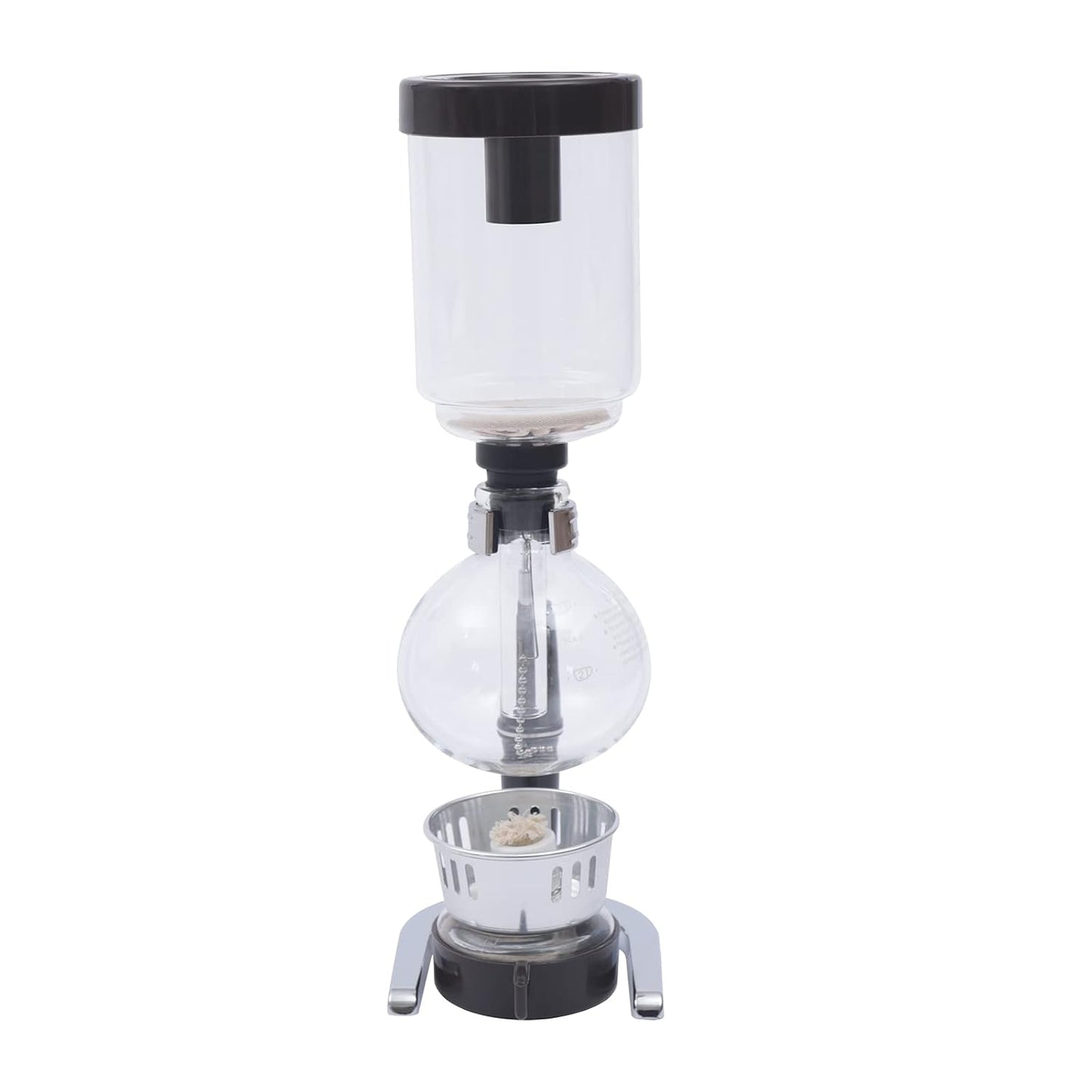 Siphon Syphon Coffee Maker Tabletop Glass Siphon Pot Syphon Coffee Maker Siphon Vacuum Coffee Maker Black (3 Cups(360ml))