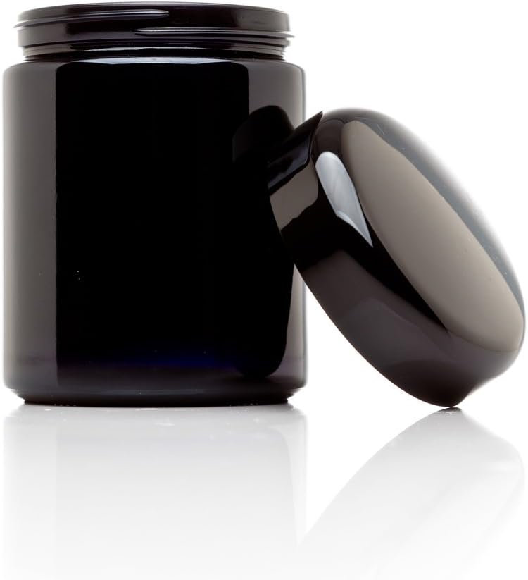 Infinity Jars 250 ml UV Glass Airtight Pantry Jar Set, 10 Pack, Black