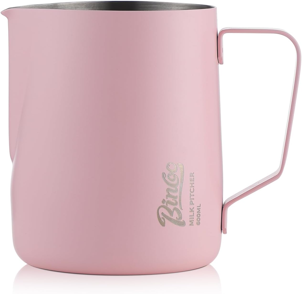 Pink Milk frother - 350ml/12OZ Milk Frothing Pitcher, Milk Frother Cup Espresso Steaming Pitcher for