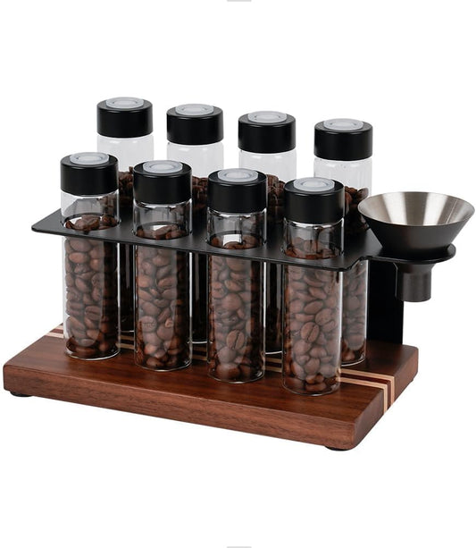 watchget Coffee Bean Storage Tubes Single Dose Coffee Bean Cellars 8 Pcs with One-way Exhaust Valve Sealed Airtight Coffee
