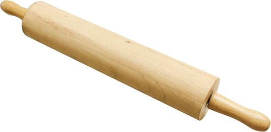 TrueCraftware- 15" Wooden Rolling Pin 3-1/4" Diameter- Wooden Roll Pin Dough Roller Classic Wood Rolling Pins for All Baking