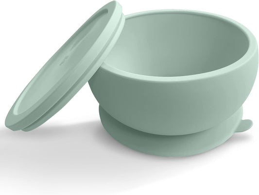 Octopod Silicone Baby Suction Bowl With Lid - Toddler & Baby Bowls, Baby Food Containers, Spill Proof Bowls For Toddlers,