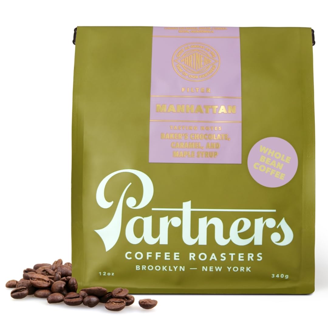 PARTNERS COFFEE ROASTERS - Whole Bean Coffee (Manhattan - Dark Roast) 12oz - Rich