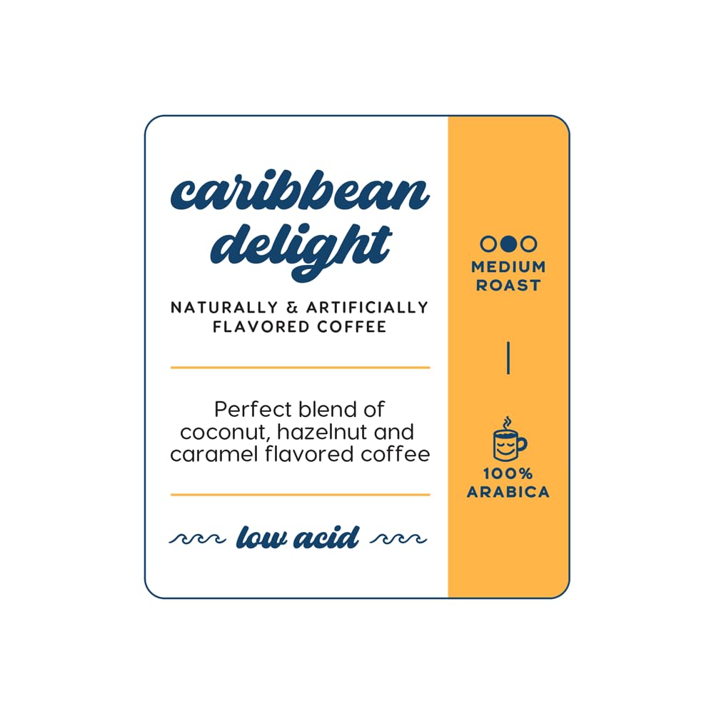 Manatee Gourmet Whole Bean Coffee, Medium Roast, Caribbean Delight 2 lb | 2 Pound Bag, Vegan, Allergen Free, Non-GMO, Kosher, Vegetarian, Small Batch Roasted