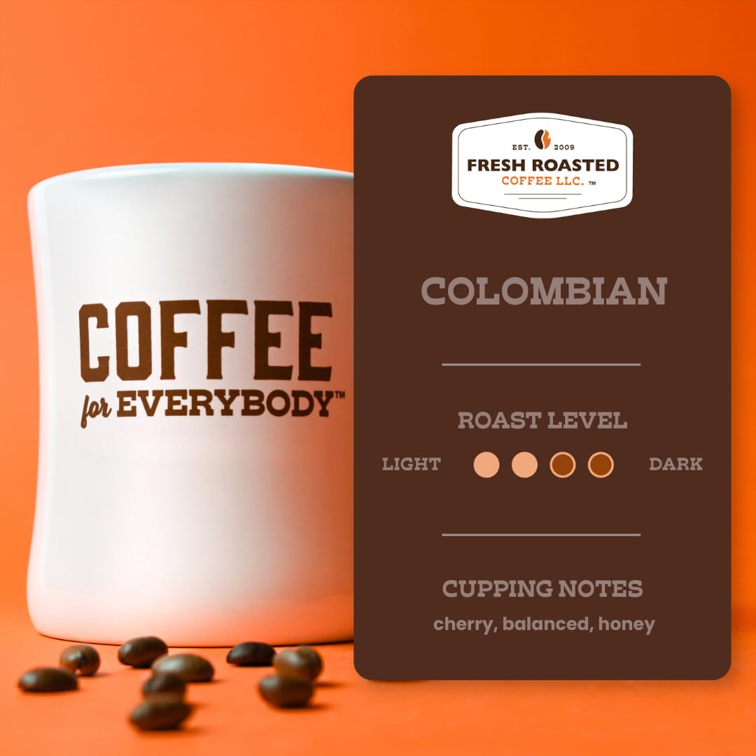Fresh Roasted Coffee, 100% Colombian K-Cup Pods for Keurig Brewers, Medium Roast, Kosher, 24 Count (Pack of 1)
