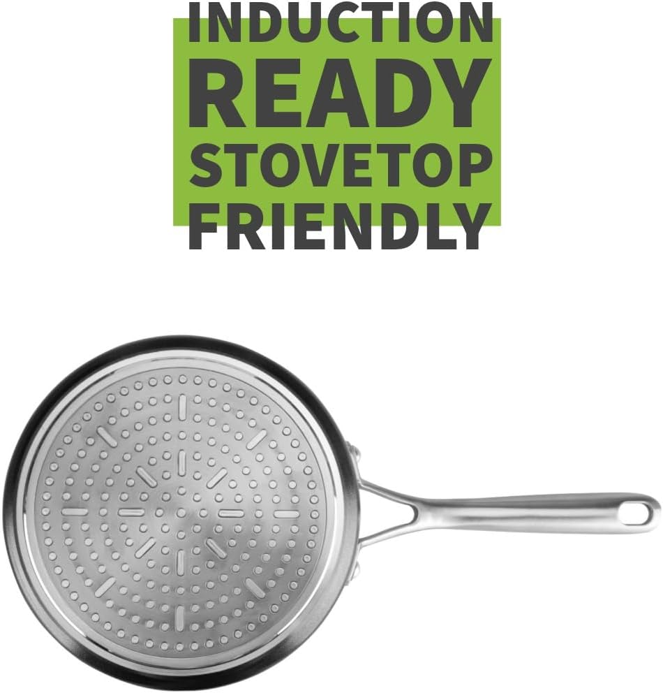 TECHEF - Onyx Collection - 2-quart Saucepan with Glass Lid, coated with New Teflon Platinum Non-Stick Coating (PFOA Free) (2-quart)