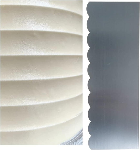 Siking Stainless Steel Cake Comb Metal Cake Scraper, Cake Buttercream Icing Smoother Edge Side Sculpting Decorating Tools