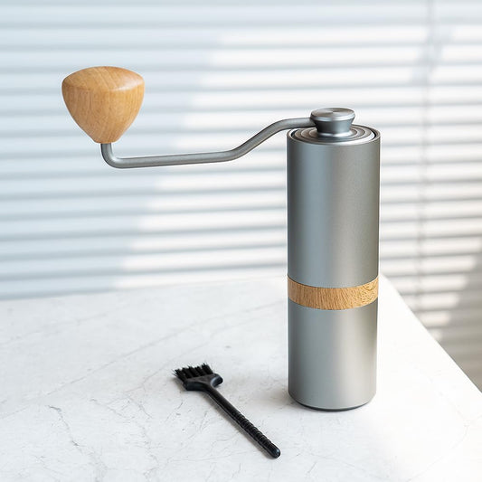 Manual Coffee Grinder Adjustable Setting，Portable Manual Grinder Conical Ceramic Burr Stainless Steel,Capacity 30g