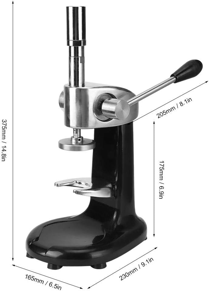 Coffee Tamper, Stainless Steel Manual Quantitative Coffee Tamper Powder Pressing Machine Espresso Tamper Coffee Bean Press with 2 Base