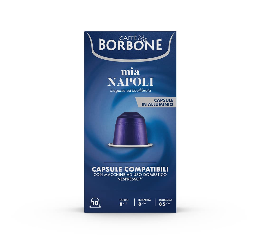 Caffè Borbone Mia Napoli Aluminum Capsules Compatible with Nespresso Original Machines, Medium Roast, 100 Count
