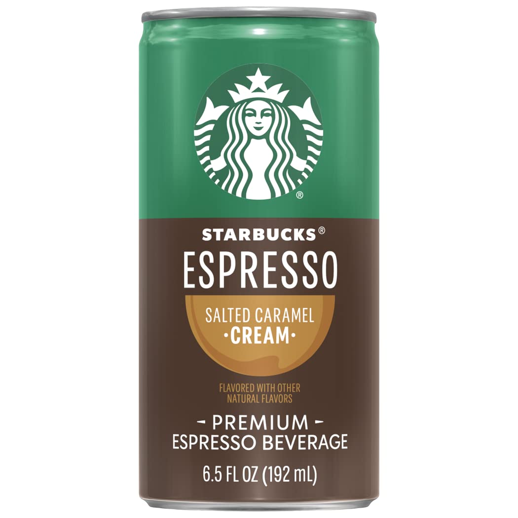 Starbucks Espresso and Cream, Salted Caramel, 6.5 fl oz Cans (12 Pack), Iced Coffee Drink