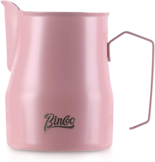Milk Frothing Pitcher 450ML - Espresso Steaming Pitcher with Large Handle and Spout,Cappuccino Latte Art Cup for Barista and
