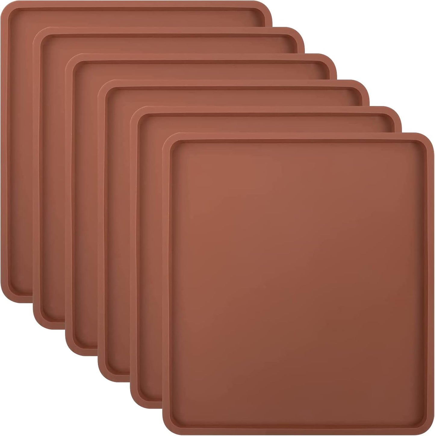 Aulock 6PCS Silicone Food Dehydrator Sheets with Edge, Compatible with Cosori 12" x 11" Trays, Squar