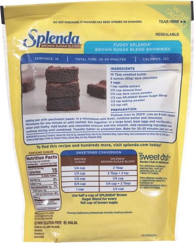 SPLENDA for Baking, 1 Pound Bag Brown Sugar Blend 16 Ounce (Pack of 2)