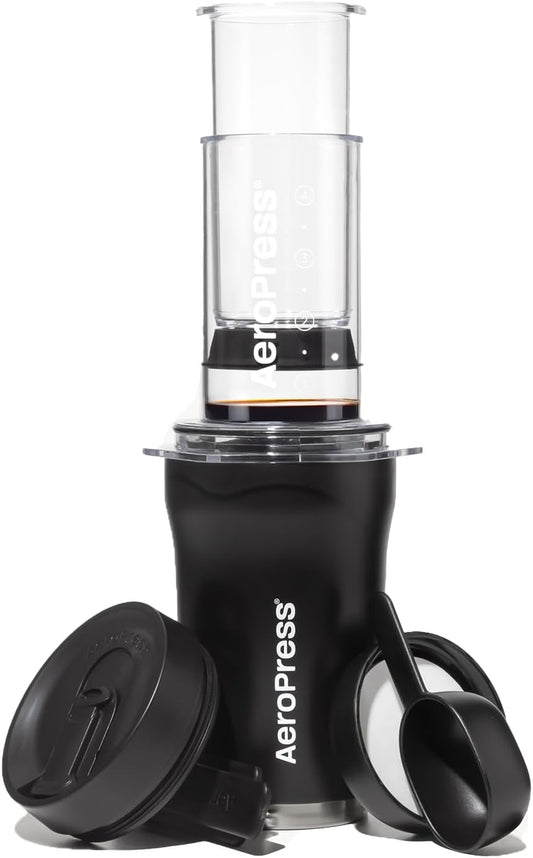 AeroPress Go Plus Portable Coffee Maker Kit, Black