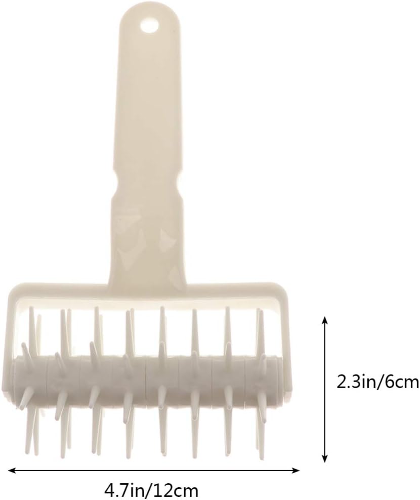 DOITOOL Plastic Pizza Dough Docker Roller 7.87 Inch Baking Spike Roller Pastry Tool Prevents Dough Blistering Even Rising Thin Crust for Pizza and Pastry Preparation
