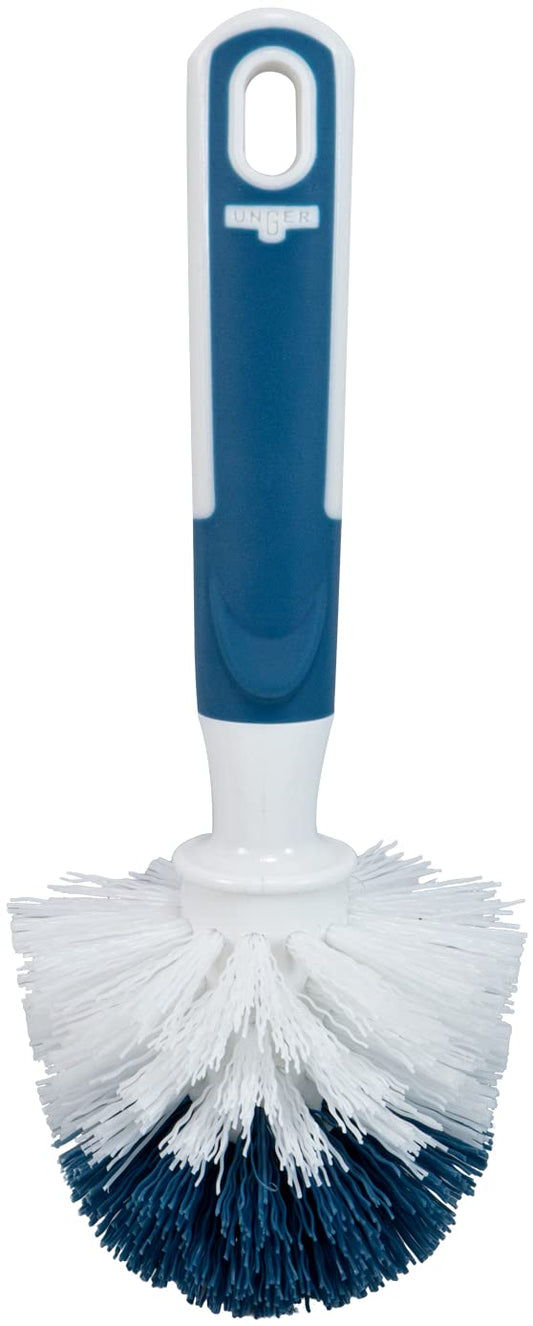 Unger Sink and Dish Scrub Brush, Kitchen Washing Scrubber for Hard-to-Reach Corners, Small Cleaning Supplies, Non-Scratch