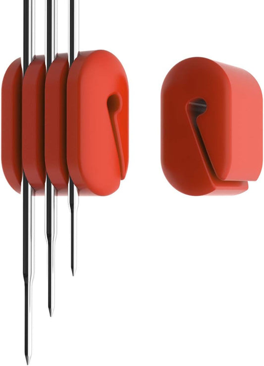 Pot/Cup Clip for Thermometers - Silicone, Non-Scratch, Hand-Free Cooking, Heat Resistant - Compatible with Most Probe Sizes