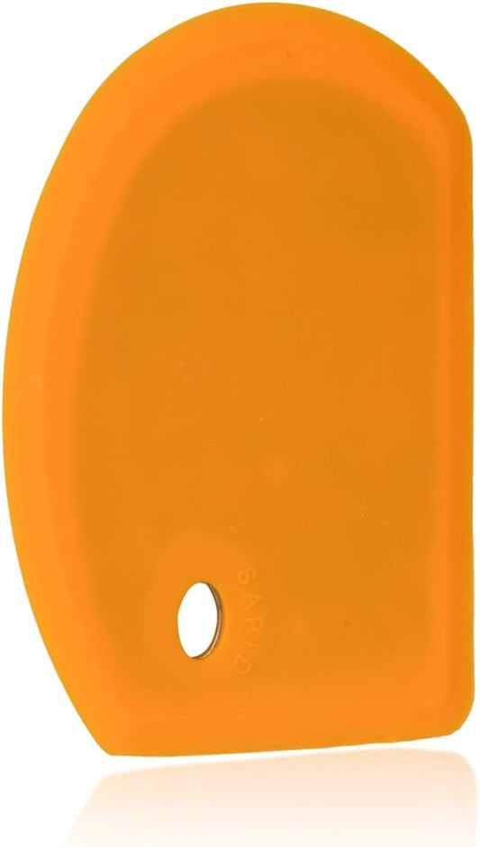 Sapid Flexible Curved Edge Silicone Bowl Scraper(5.98"×4.3"), Food Grade Dough Scraper for Baking Sourdough Bread, Cake,