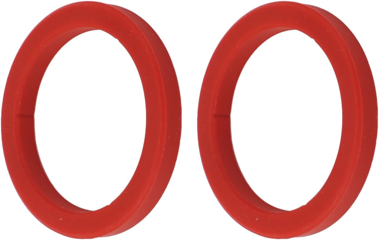 2PCS Silicone Group Gasket for E61, 8mm Brew Head Group Gasket Replacement Espresso Machine for Gaggia 2.9 * 2.2 * 0.3in (Red)