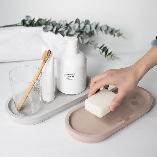 Selegna Diatomaceous Earth Stone Sink Tray - Quick Drying, Reversible Tray for Kitchen & Bathroom Countertop Organizer, Use