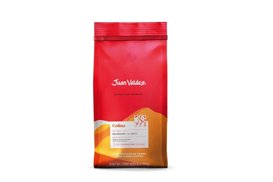 Juan Valdez Colina Whole Bean Coffee, Balanced Roast 16 OZ - Premium Colombian Coffee - Unique “Caracolito” beans produce a