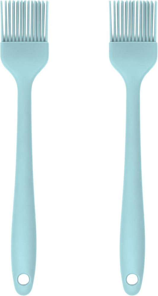 Silicone Pastry Brush Set – 2-Piece Set of Basting Brushes for Cuisine and BBQ – Kitchen Tools and Accessories with